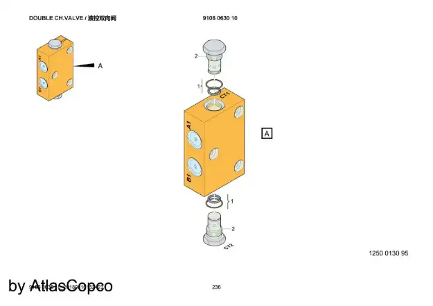 Picture of EPIROC DOUBLE CHUCK VALVE - 9106063010